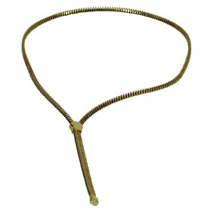 Zipper Necklace in Gold by Frans van Nieuwenborg and Martijn Wegma